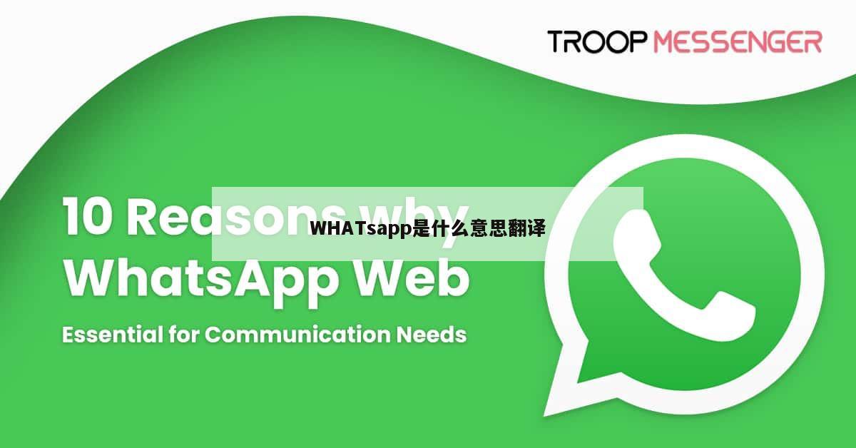 WHATsapp是什么意思翻译